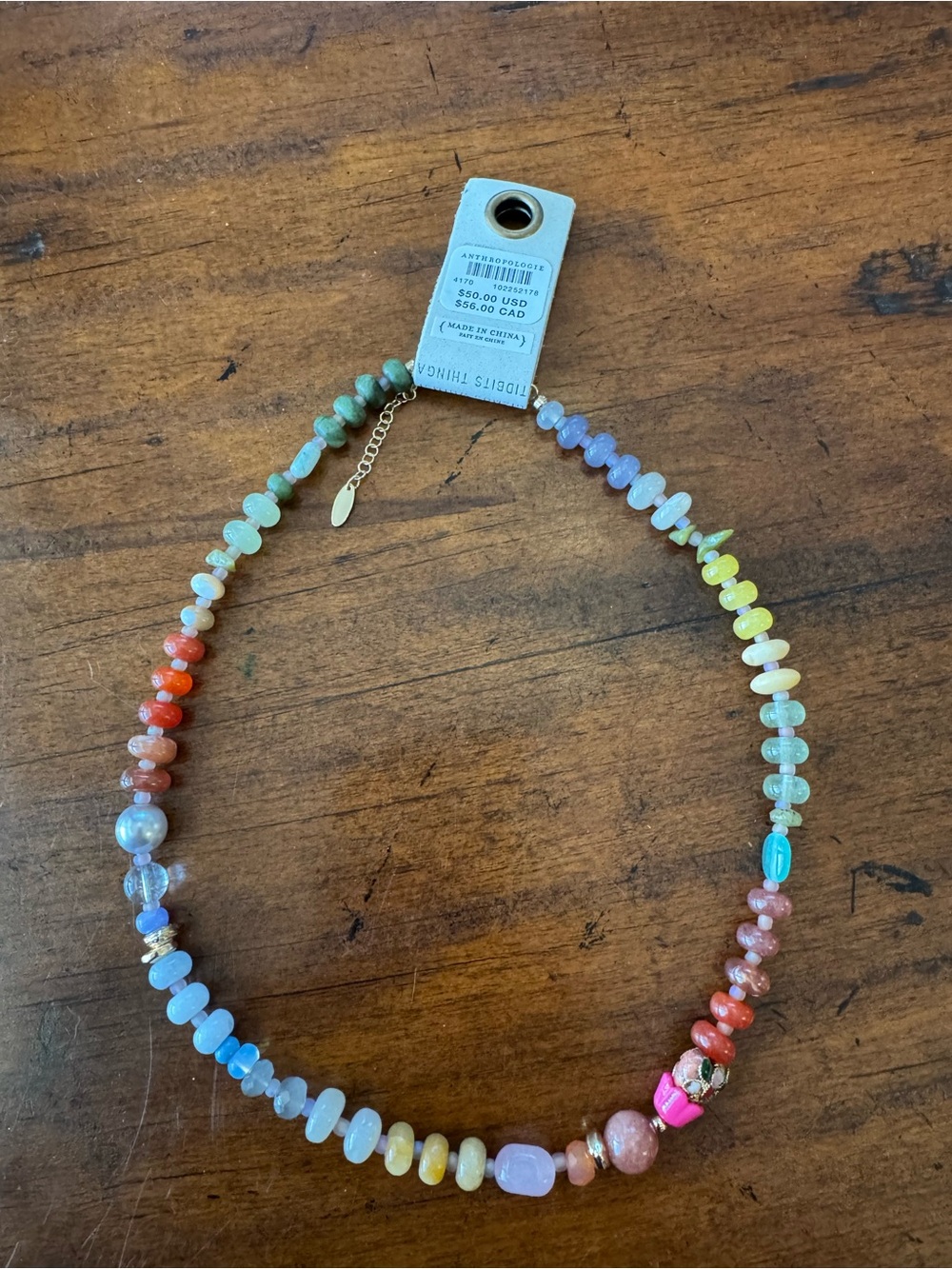 Anthropologie Multicolor Pastel & Bright Beaded Necklace - Picture 2 of 4